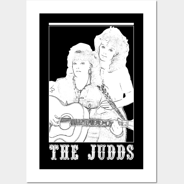 The Judds // 80s// White retro Wall Art by Degiab